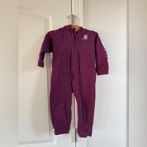 Carhartt Toddler Plum Hooded Coveralls